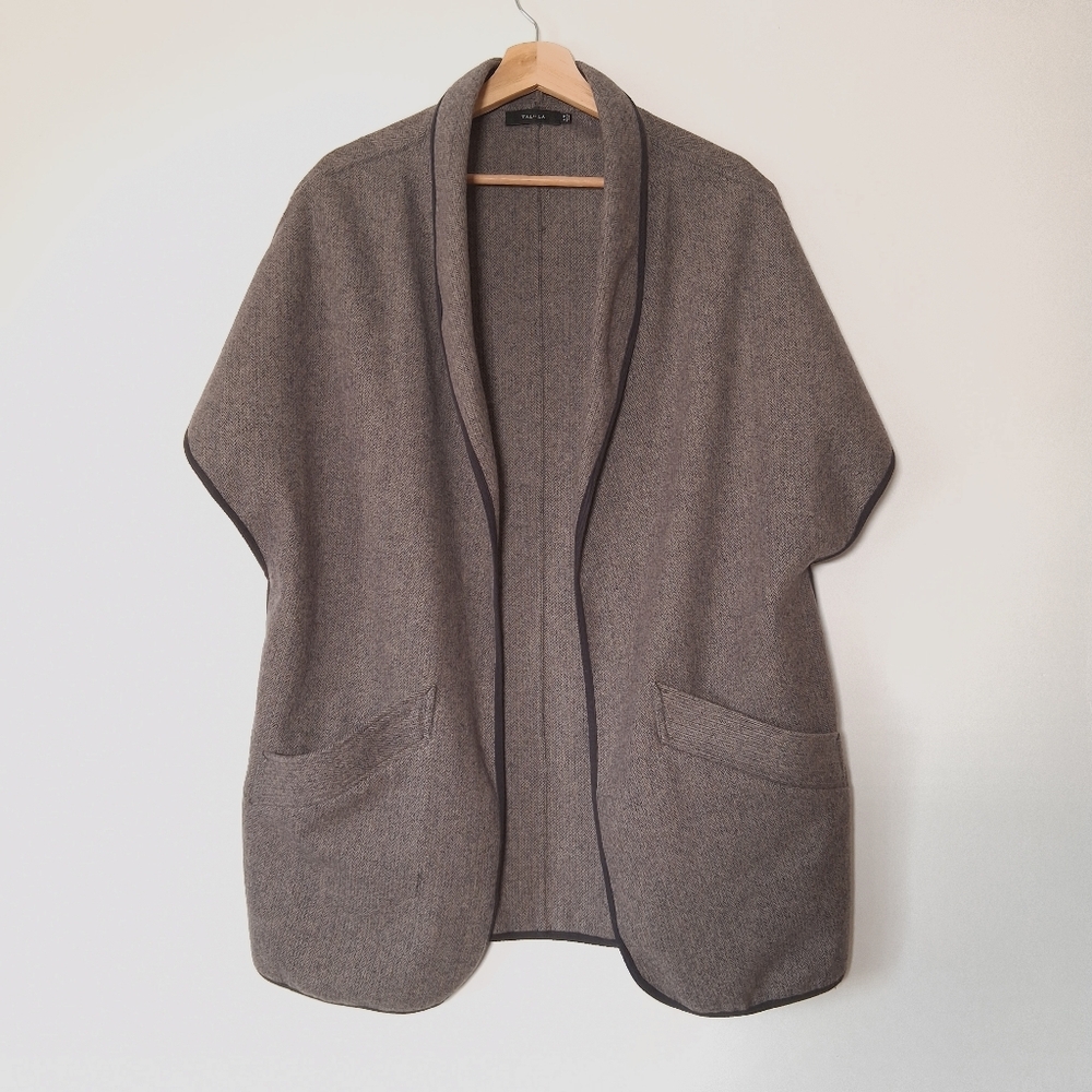 Talula Aritzia Vest Open Front Wool Blend Poncho Coat Women's Size S/M